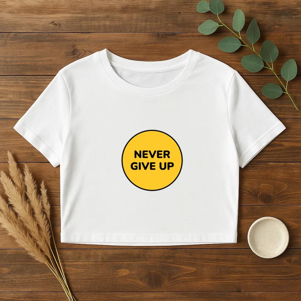Never Give Up Croptop