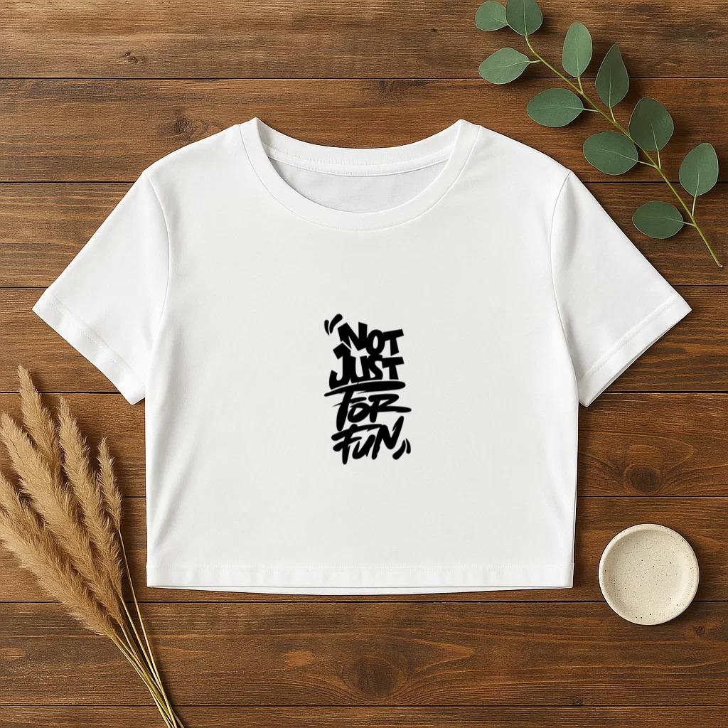 No Just For Fun Croptop