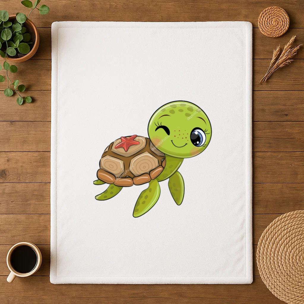 The Turtle King Charming Blanket