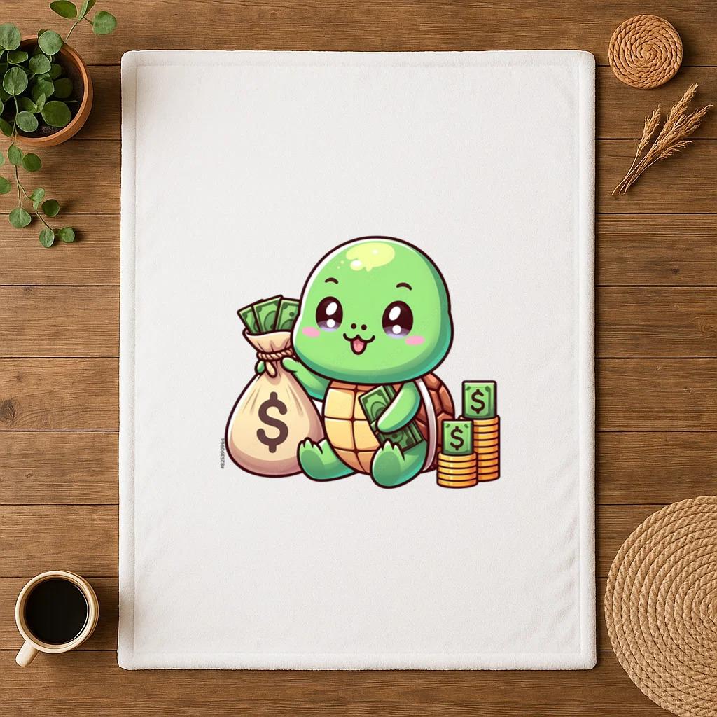 The Turtle Love Money Blanket