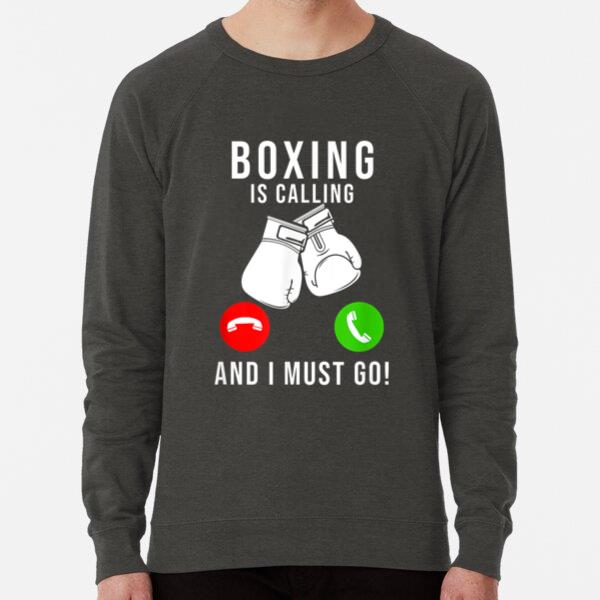 Boxing Is Calling And I Must Go Regular Fit Printed Sweatshirt 