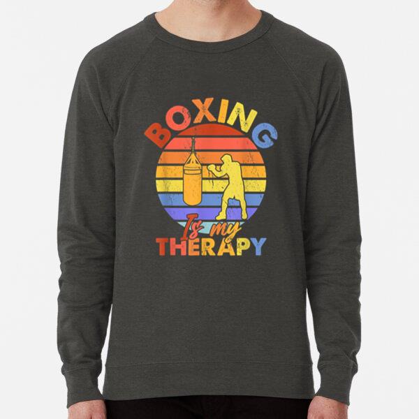 Boxing Is My Therapy Regular Fit Printed Sweatshirt 