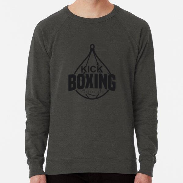 Boxing Kickboxing Fight Logo Badge Label Regular Fit Printed Sweatshirt 