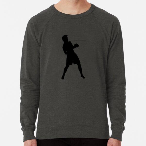 Boxing Player Dodge Silhouette Regular Fit Printed Sweatshirt 