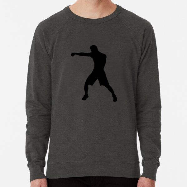 Boxing Player Punch Silhouette Regular Fit Printed Sweatshirt 