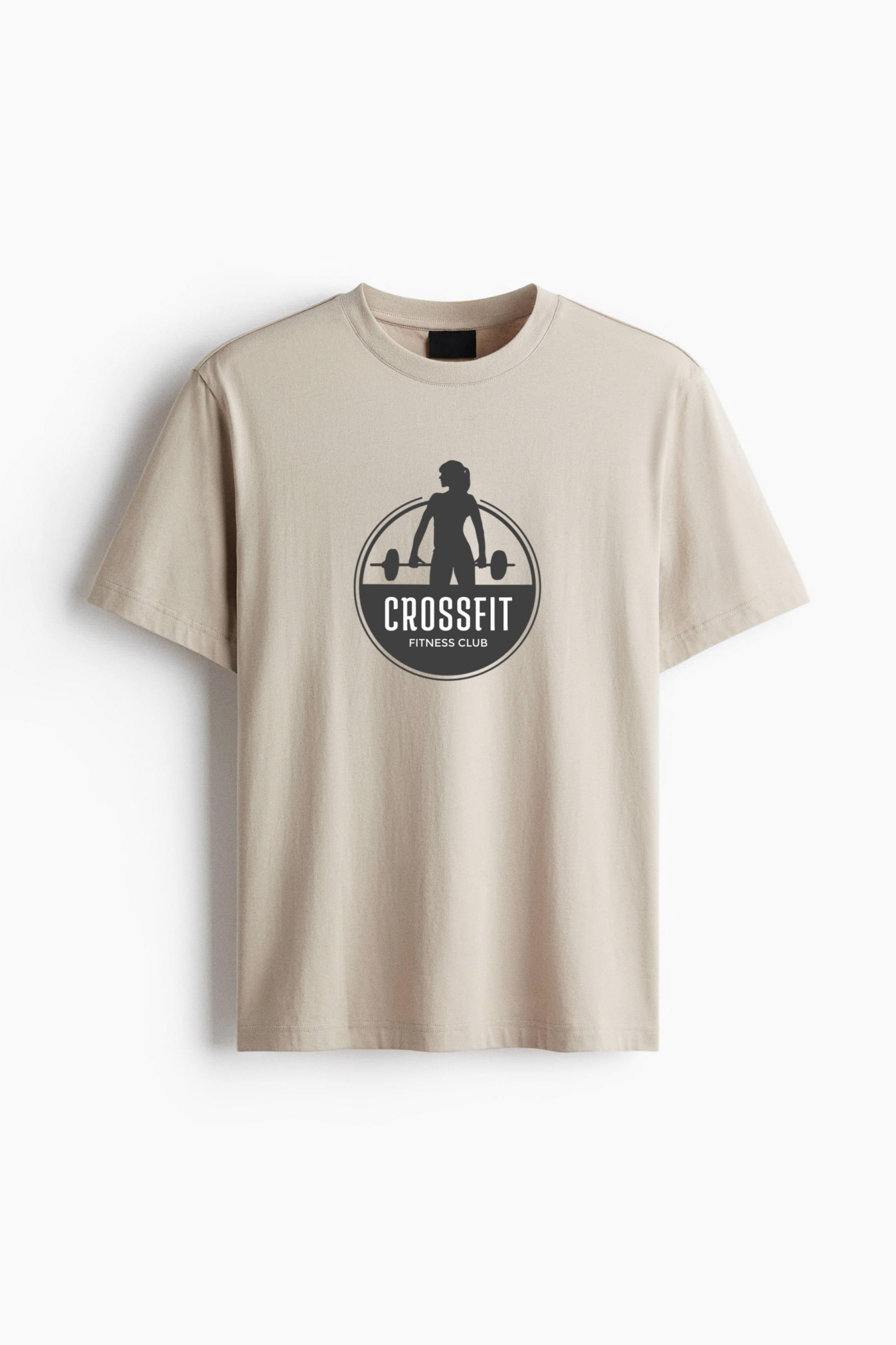 Crossfit Fitness Club Logo Cotton T-Shirt 