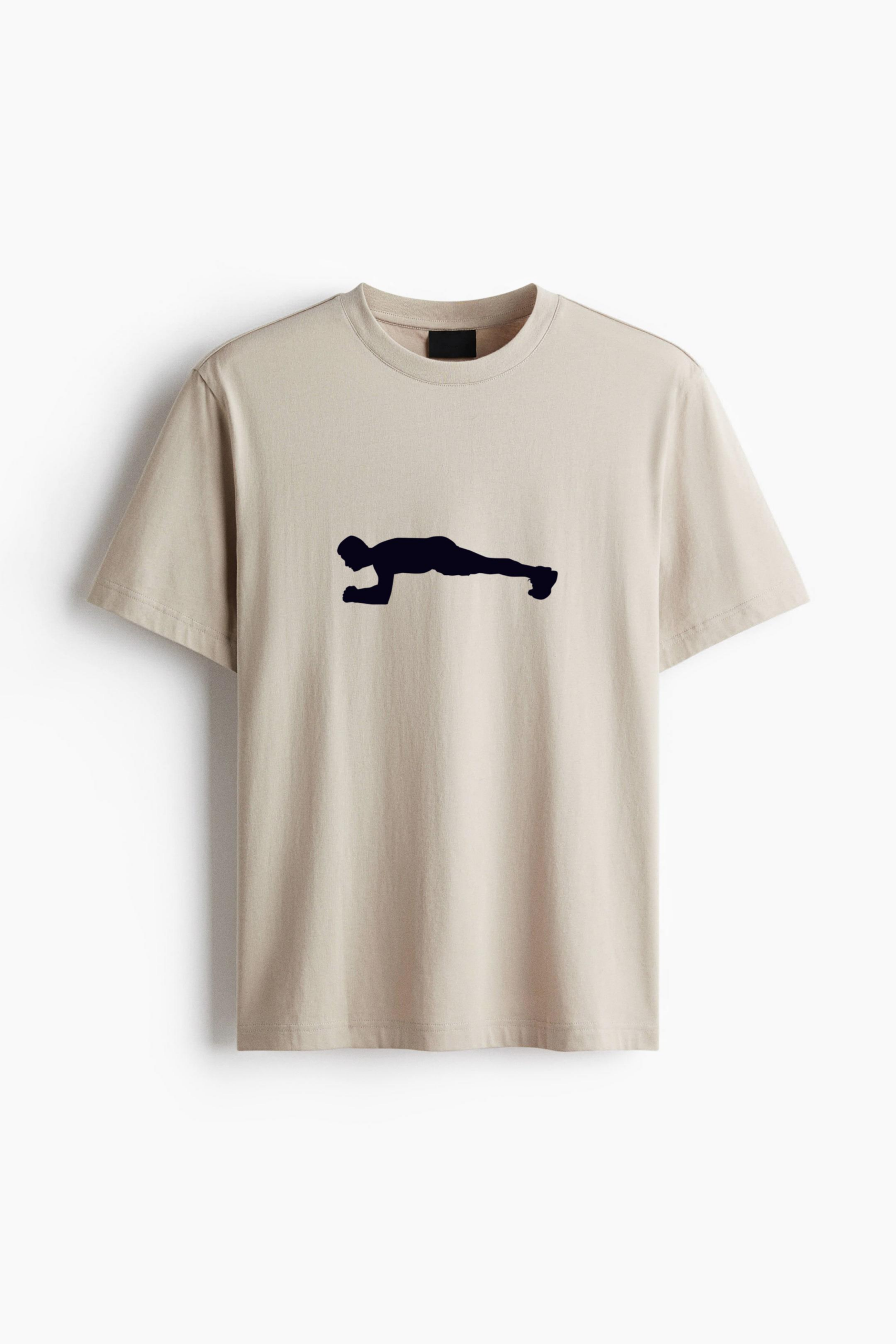 Plank Crossfit Silhouette Cotton T-Shirt 
