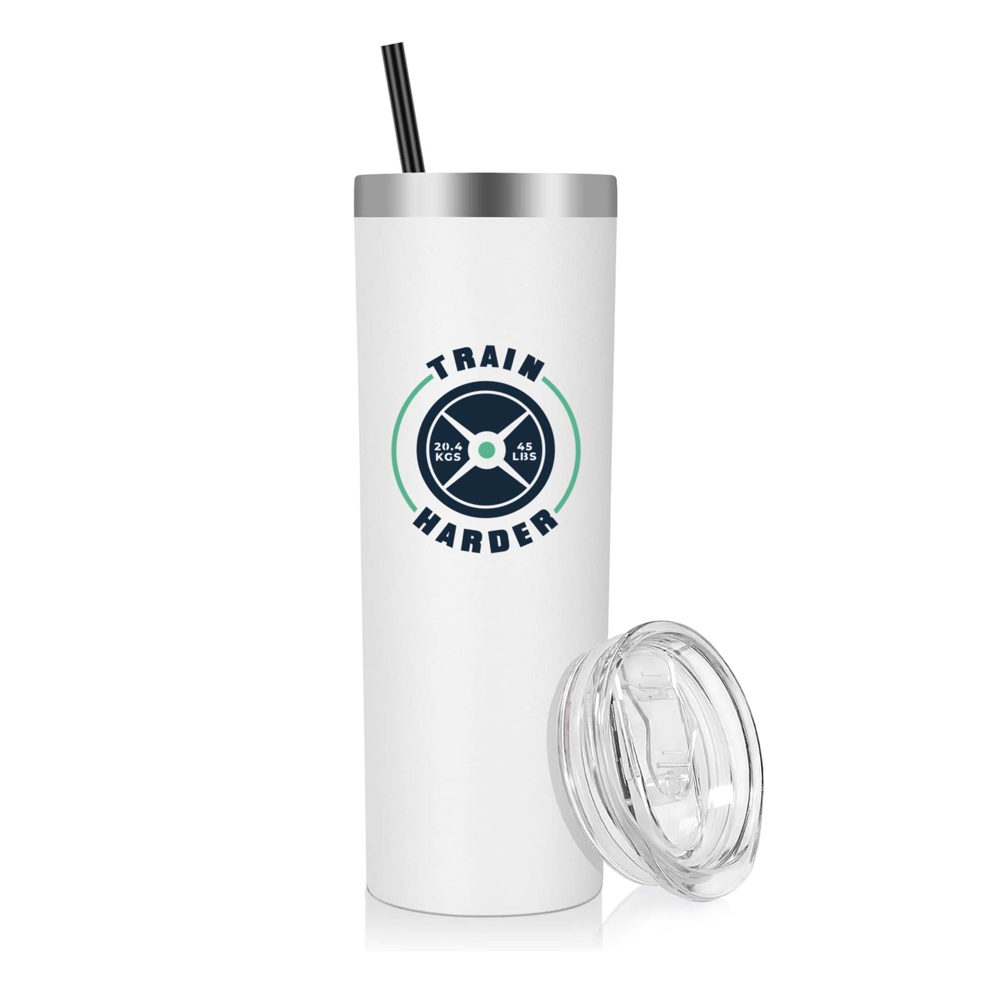 Train Harder Badge 20oz Stainless Steel Tumbler