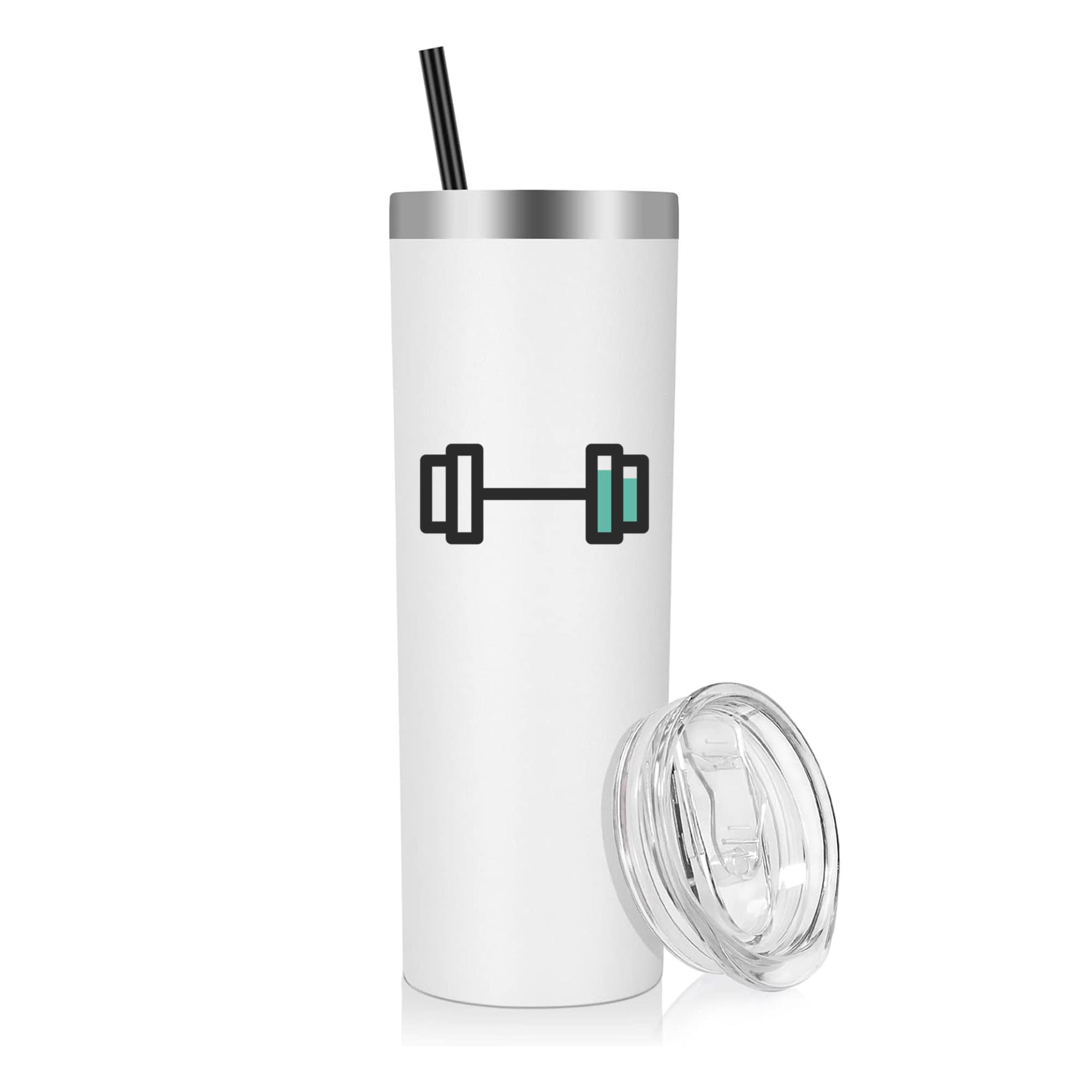 Weightlifting Barbell Colored Stroke Icon 20oz Stainless Steel Tumbler