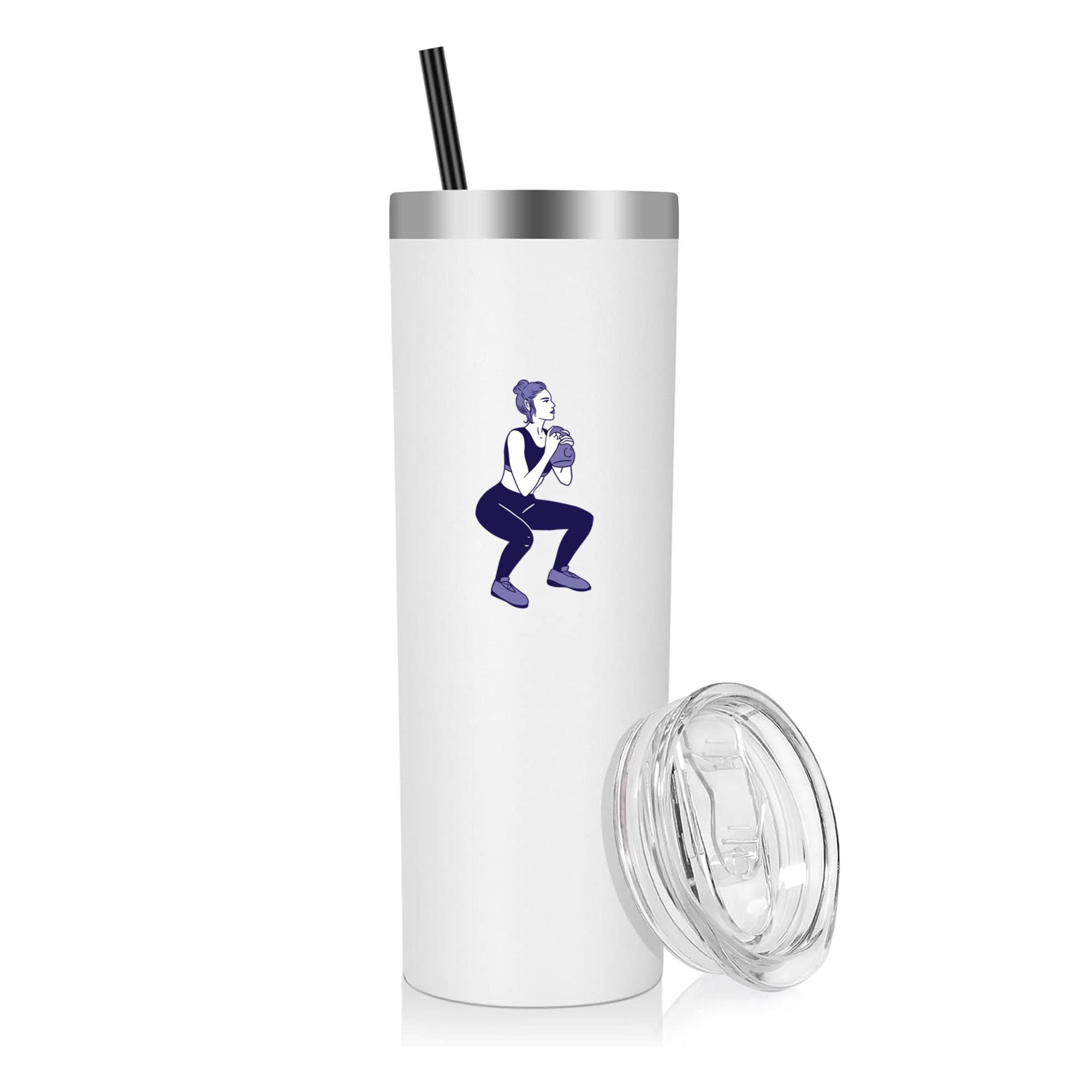 Woman Doing Squats 20oz Stainless Steel Tumbler