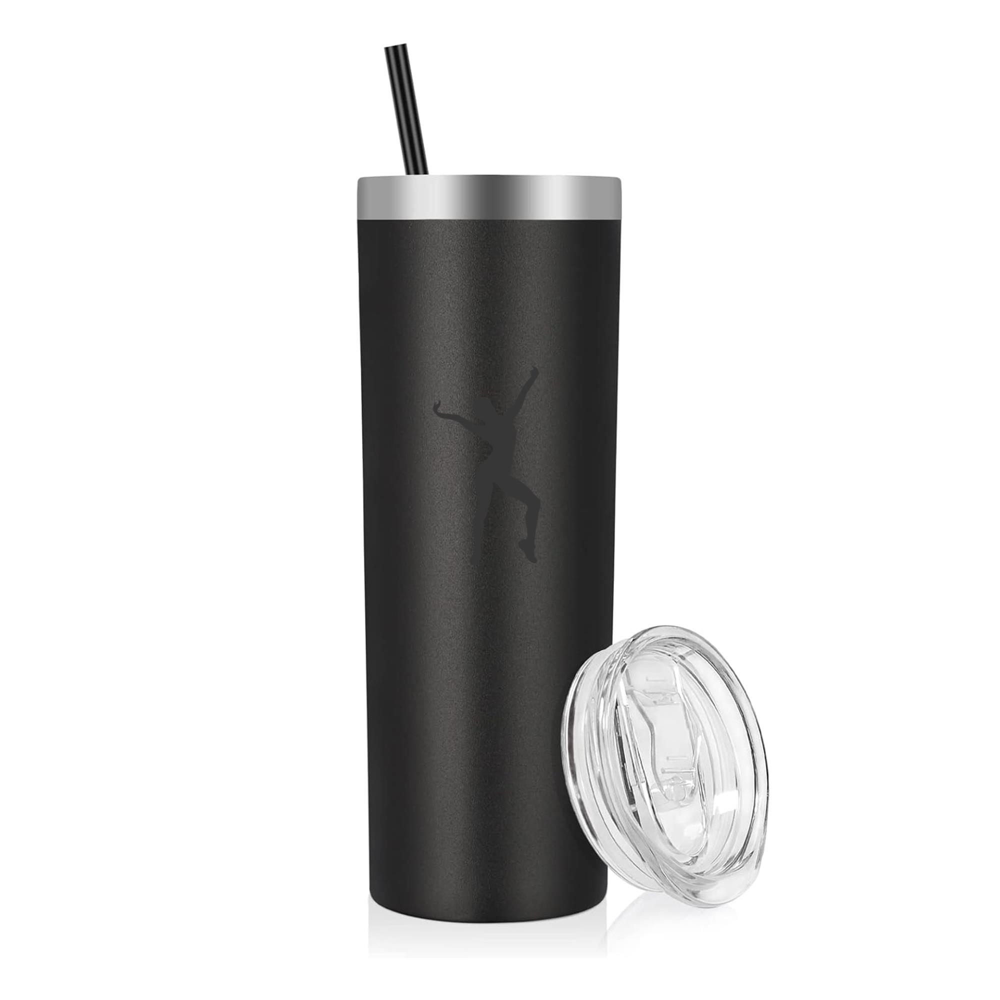 Woman Fitness Silhouette 20oz Stainless Steel Tumbler - Image 3