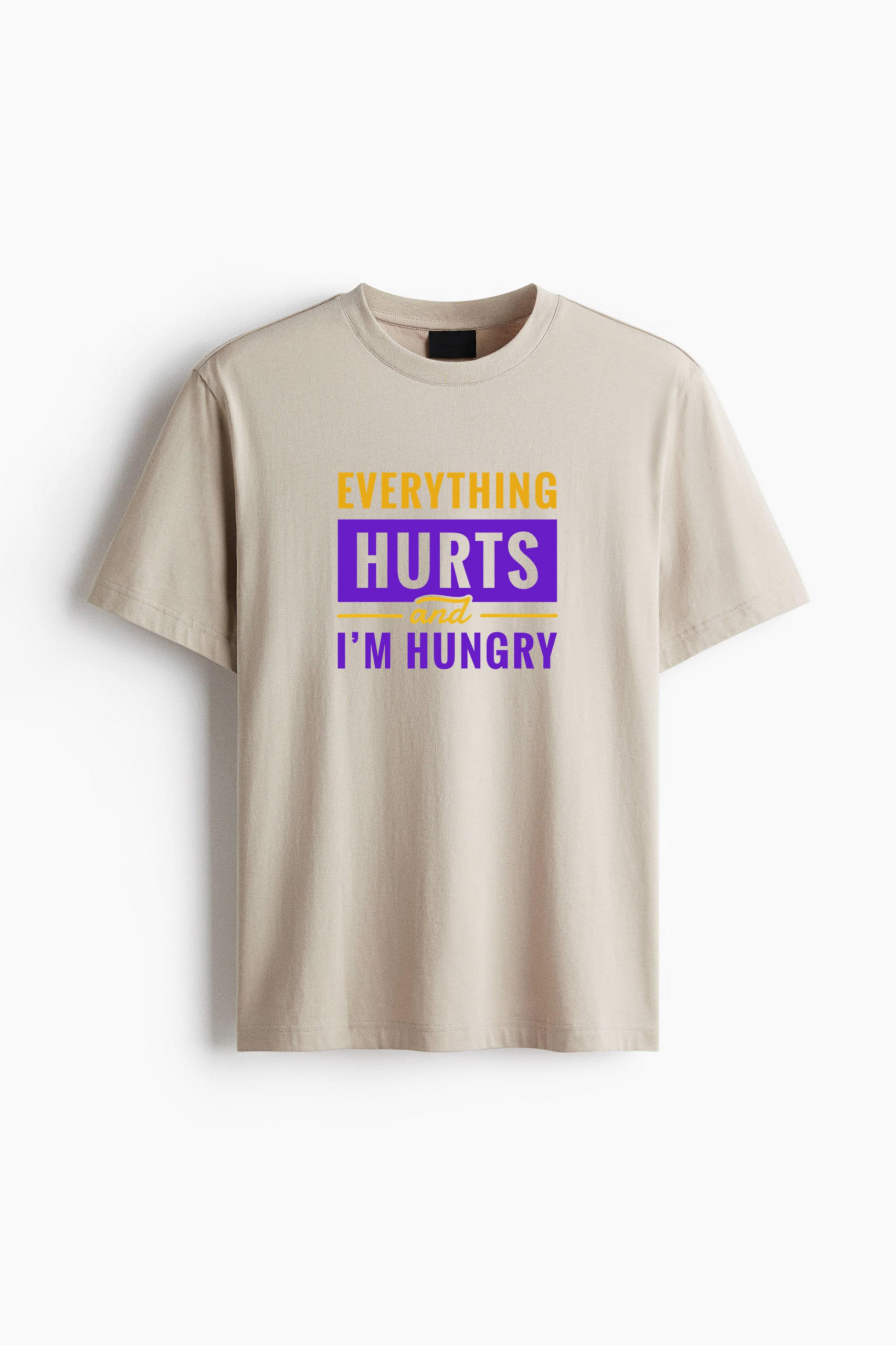 Workout Phrase Everything Hurts Quote Cotton T-Shirt 
